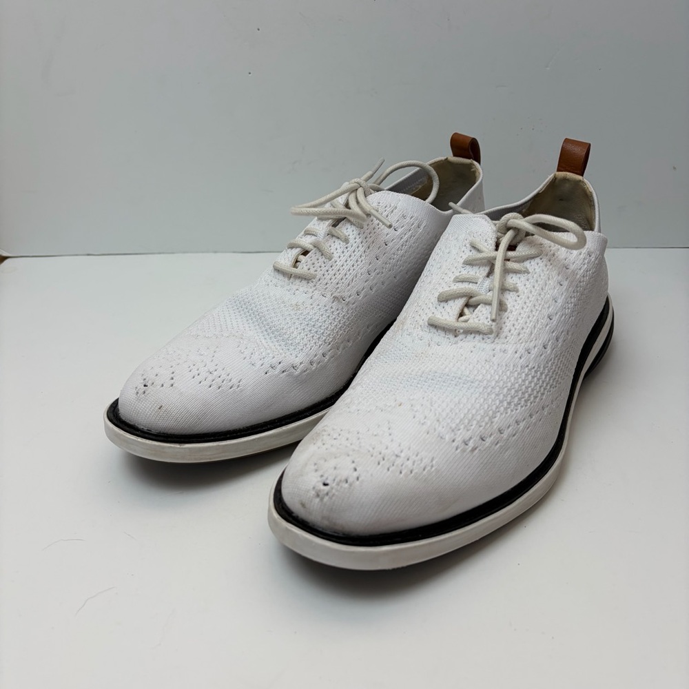 Cole‎ Haan White Grand Evolution Stitchlite Oxford Shoes Men's 8.5